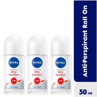 NIVEA Dry Comfort Roll-on For Women, 72h- 50ml (Pack Of 3)